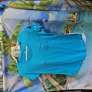 A.N.A top royal blue with pocket short sleeves XS stretchy